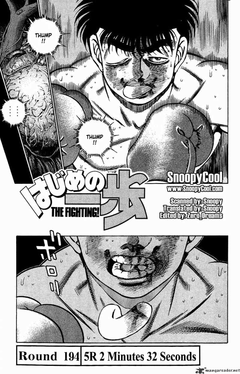 Hajime no Ippo: Fighting Spirit, Chapter 194 image 01